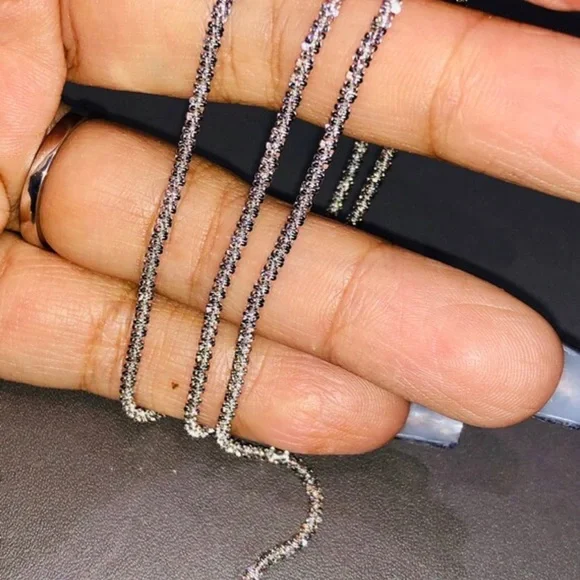 Beautiful Turkish gold vermeil 925 sterling silver sparkle chain Best Gift Ever! - Picture 5 of 6